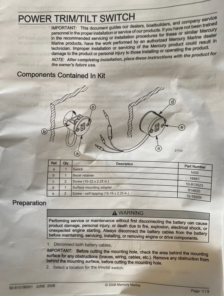 QuickSilver Switch kit-10 FT