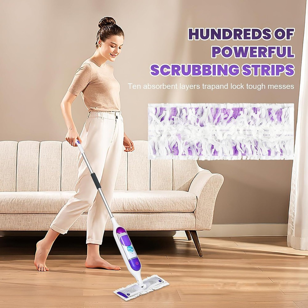 Disposable Power Mop Multi-Surface Mopping Pad Refills, 12 Count Mop Heads NEW