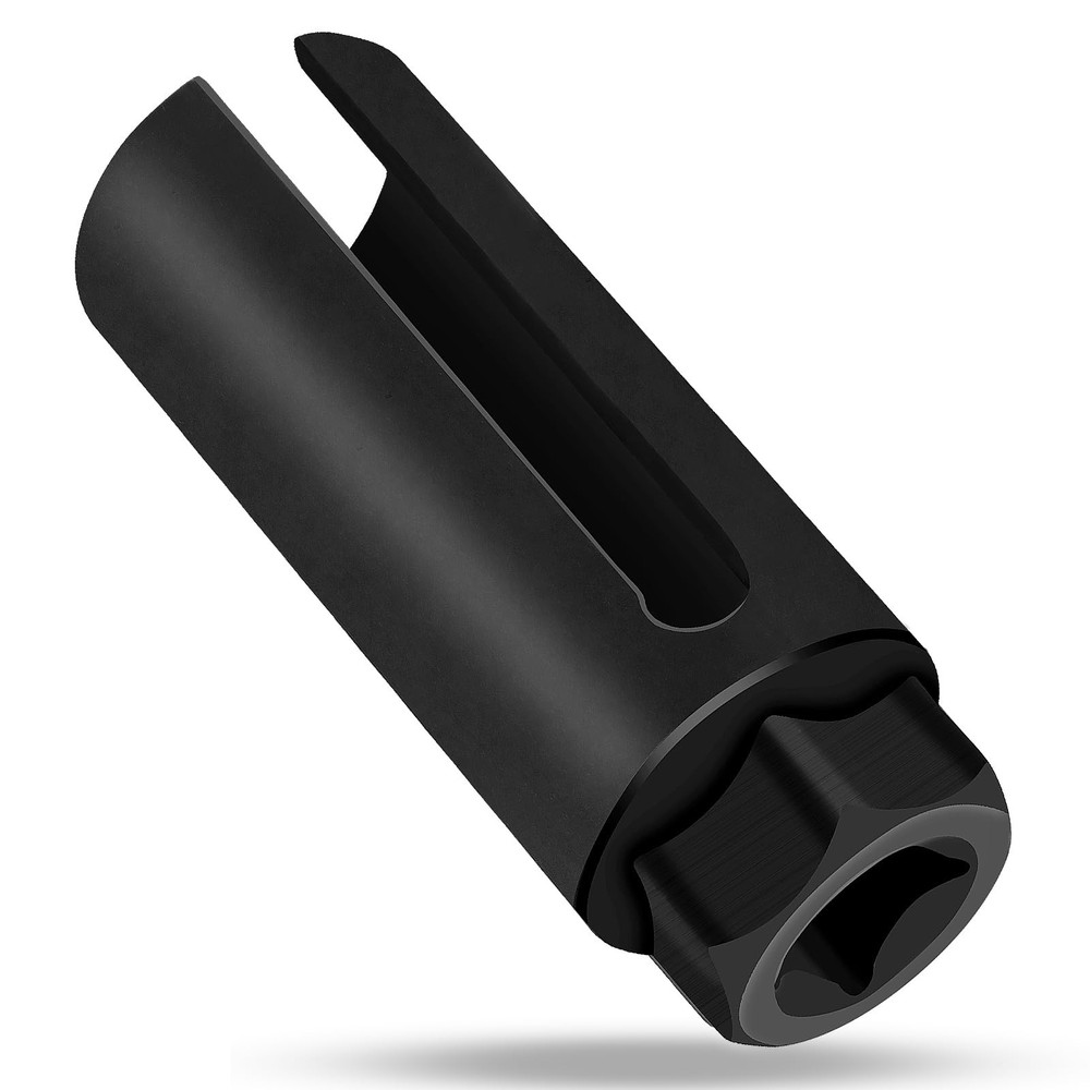 Oxygen Sensor Socket 22mm 7/8 in, 1/2 in Drive O2 Removal Tool, Black