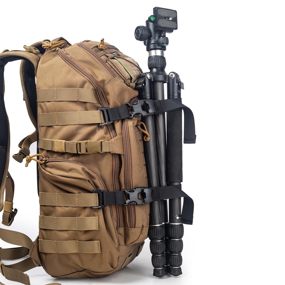 MOLLE Tactical Straps for Backpack - Adjustable 7.5-22 inch 2-Pack, Black