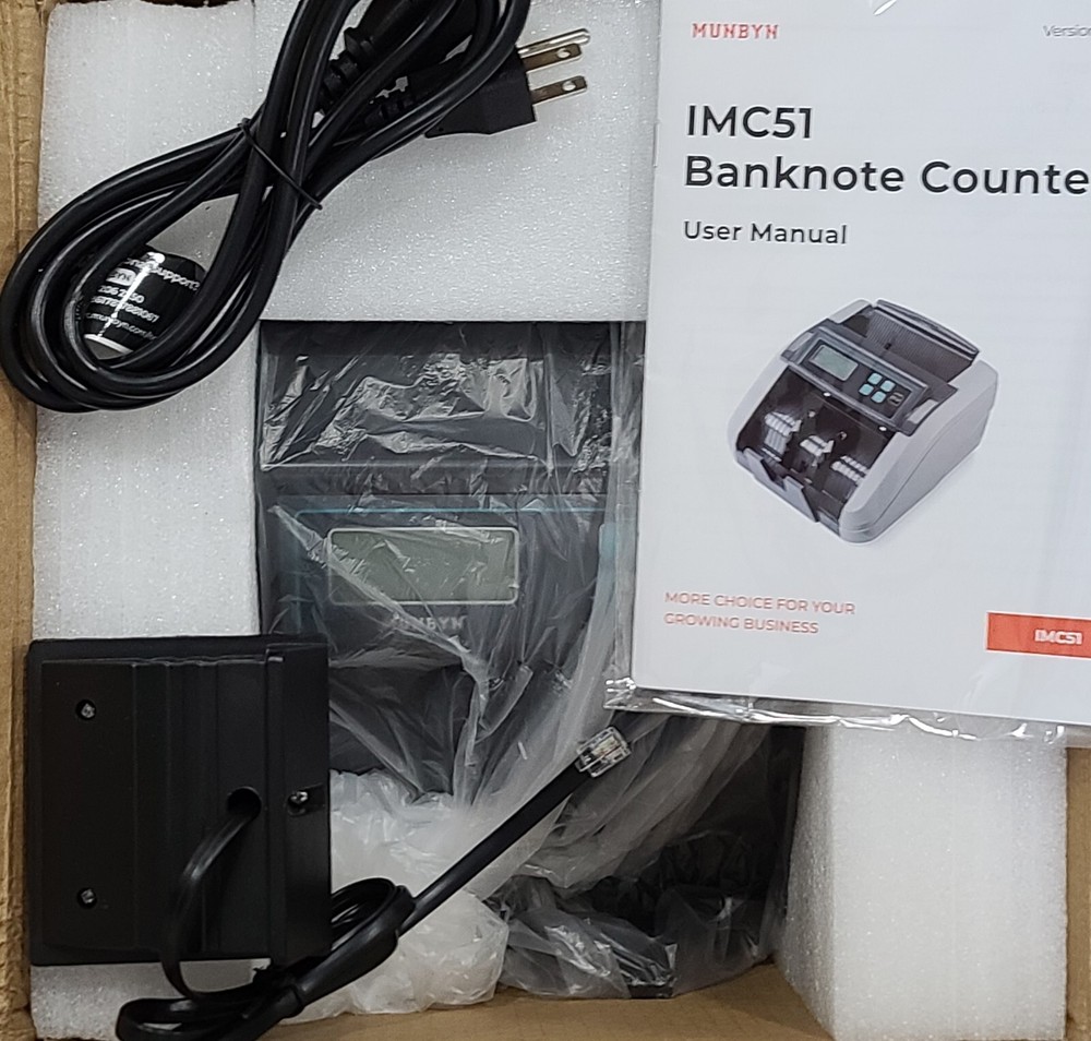 MUNBYN IMC51 Money Counter Machine Value Count Add+Batch Mode Bill Counter