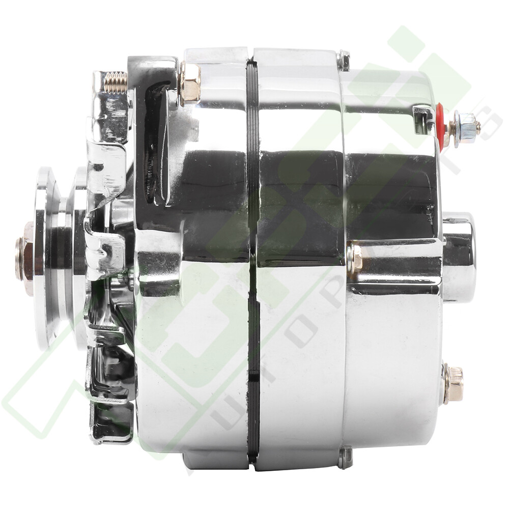 Alternator for 110Amp Chrome 1 Wire Self Exciting Street Rod GM 305 350 BBC SBC