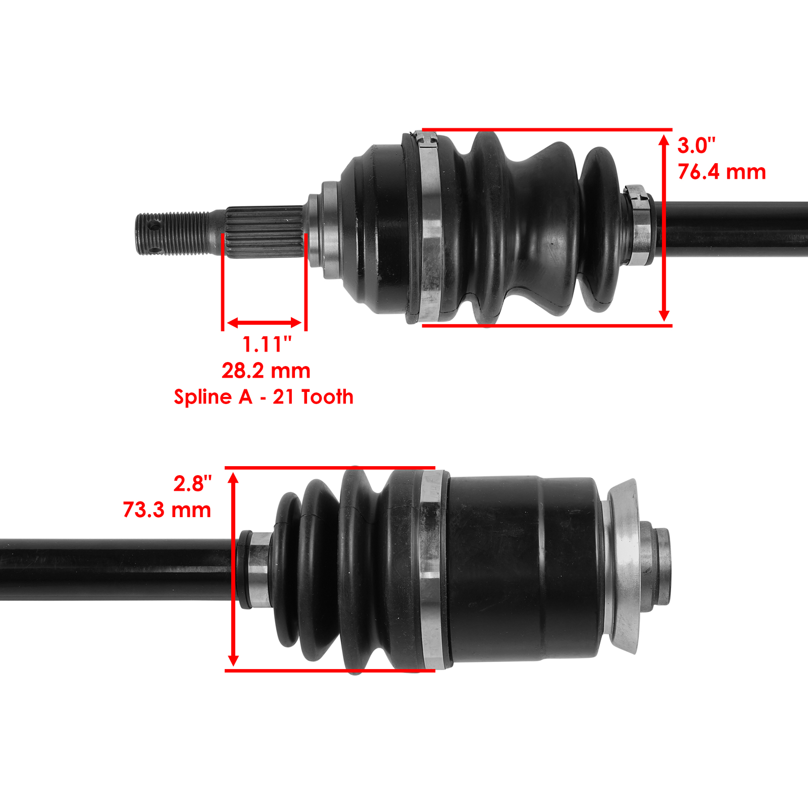 Front Rear Left Right Complete CV Joint Axles for Arctic Cat 300 4X4 1998-2001