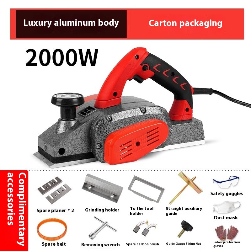 Multi-function Electric Planer Carpentry Tools Flip-mounted Planer Hand Planing