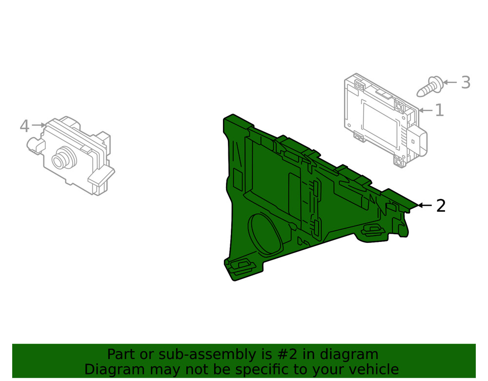 Genuine Audi Mount Bracket 4M0-919-503-B