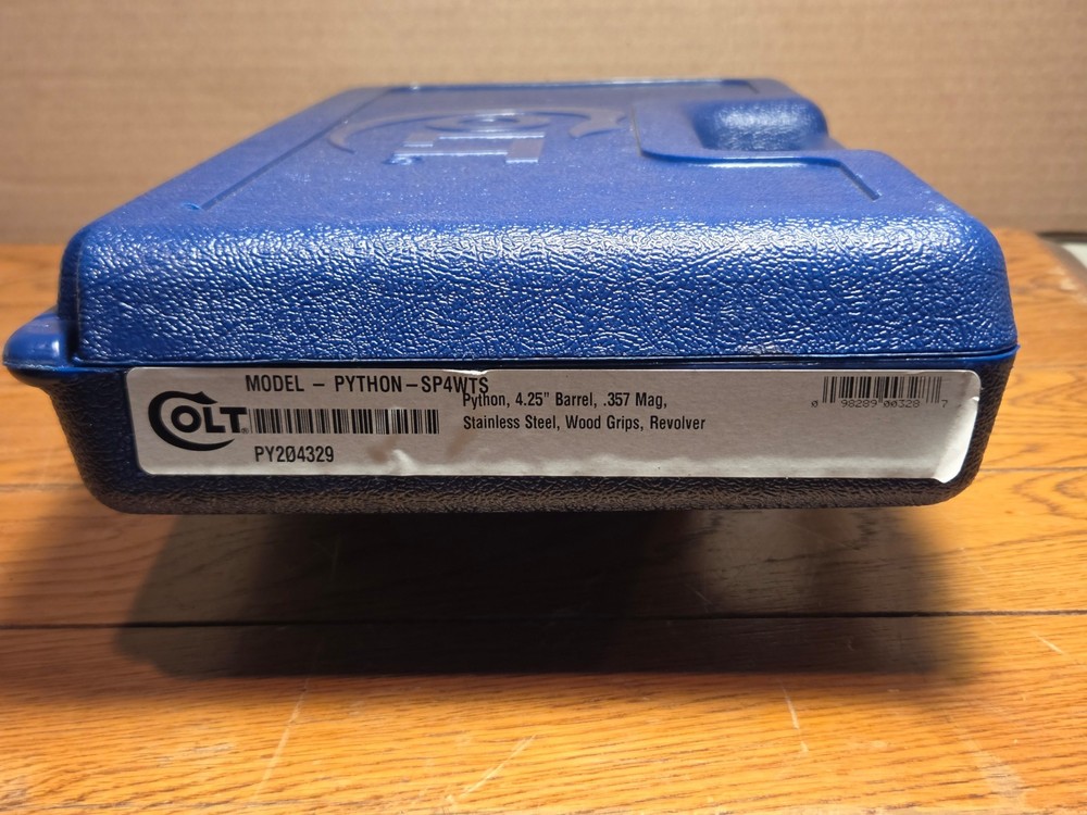 Colt Python Hard Case Factory Box With Cable Lock