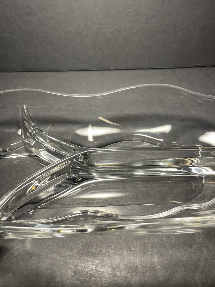 3 Compartment Glass Serving Tray