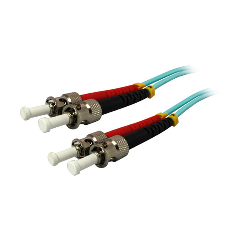 3m ST-ST Duplex 50/125 OM3 Multimode 10GB Fiber Patch Optic Cable Aqua 10FT