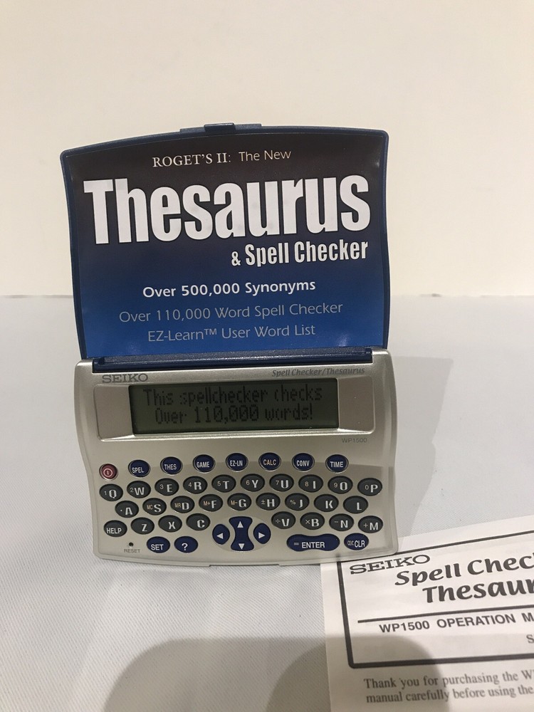 Seiko WP1500 Multi-Purpose Spell Check, Thesaurus, Directory Calculator