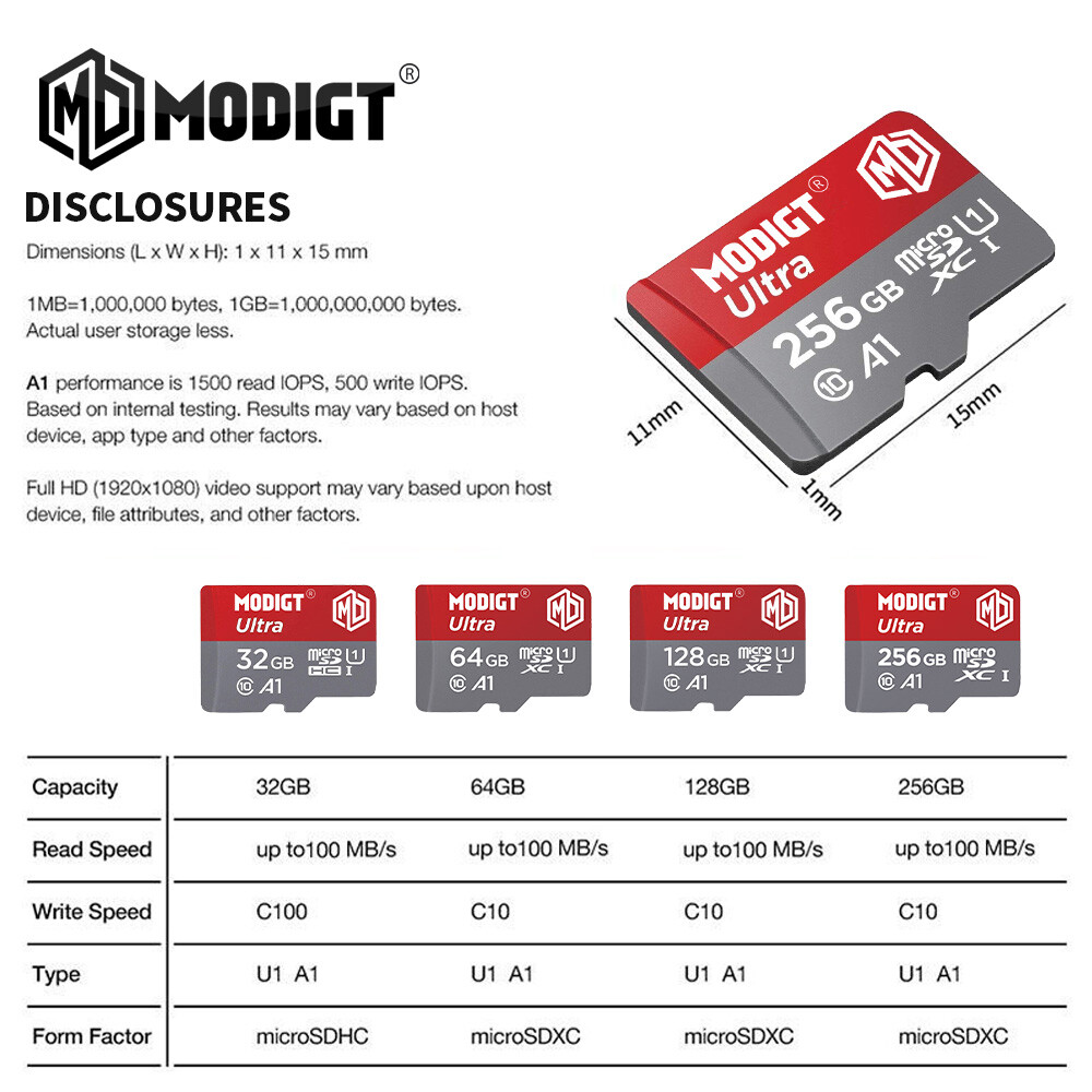 Micro SD Card Ultra Class 10 SDXC SDHC Memory Card for Dash Cams Android lot