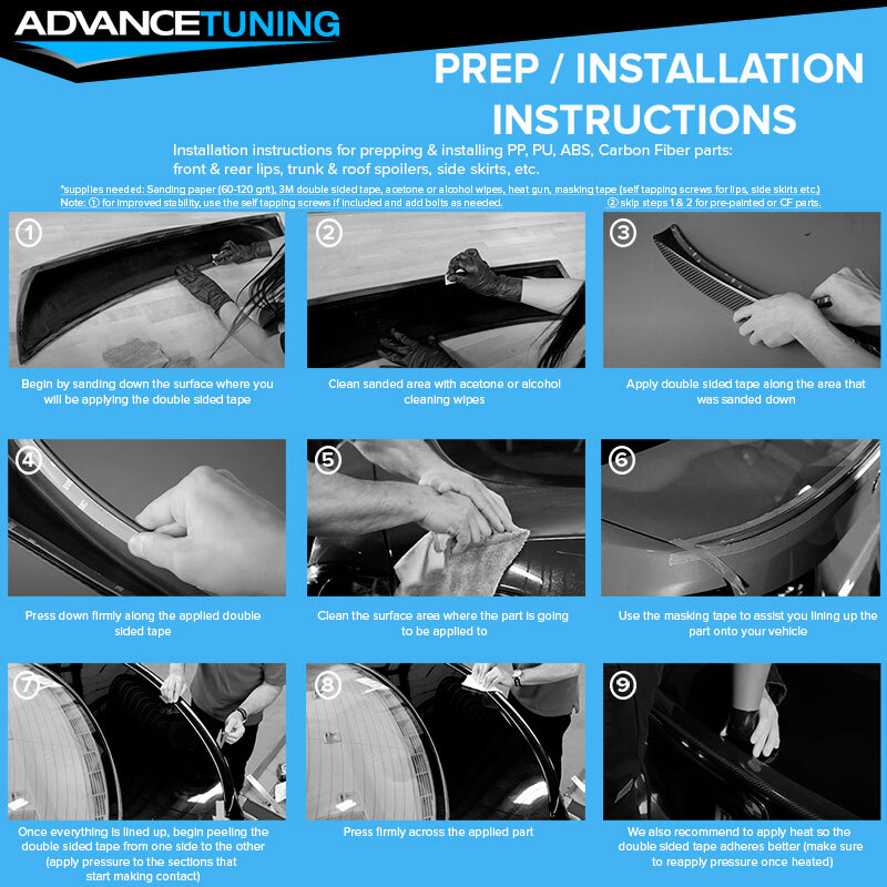 Fits 11-24 Dodge Durango Rear Bumper Lip Diffuser Gloss Black V2 Splitter Guard