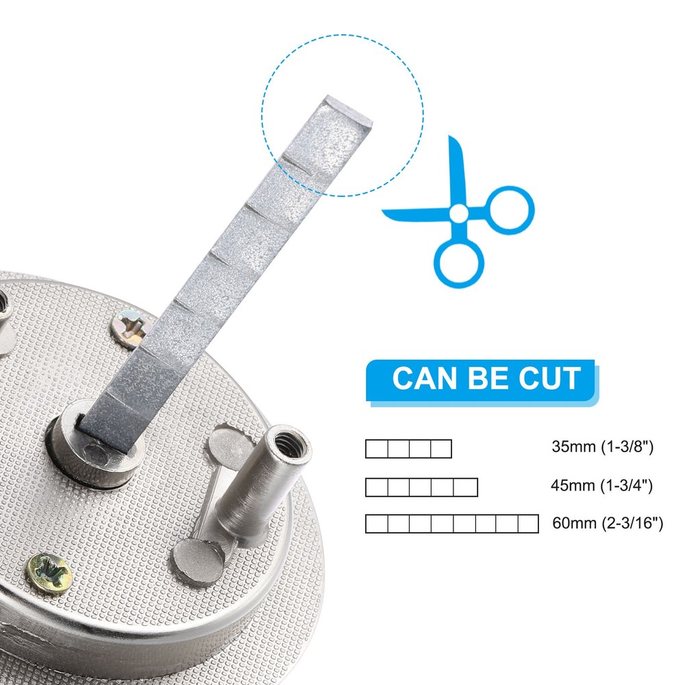 2Pcs Round Recessed Door Lock with Color Coded Indicators 2 3/8" Backset Silver