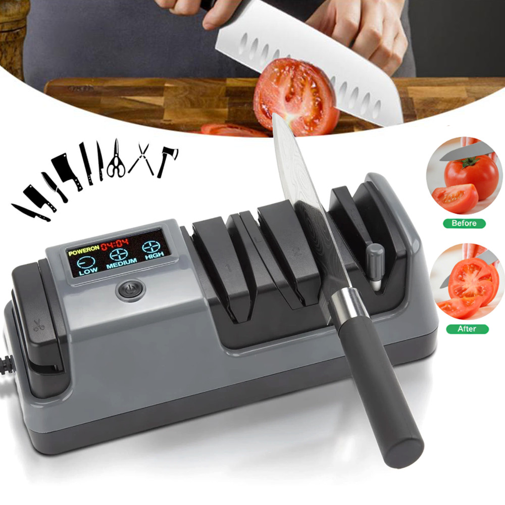 5-in-1 Electric Knife Sharpener-3 Rotational Speed Adjustable Knife Sharpener