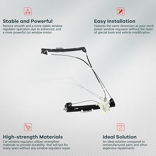 Power Window Regulator Driver Side fit Front Left 2002-2005 for Mini Cooper