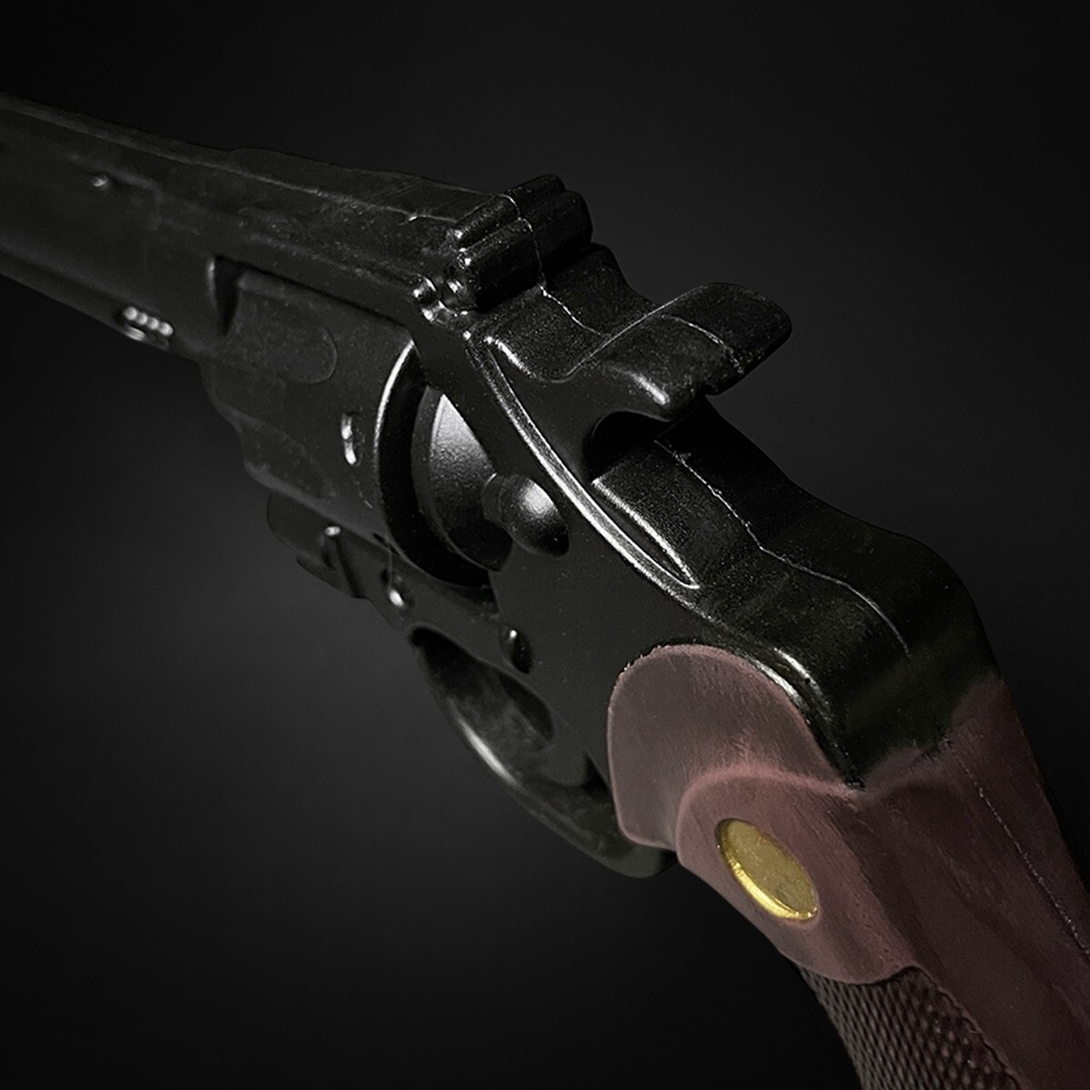 Black Fantasy Grimes Colt Python Revolver Foam Gun For Cosplay, Collections