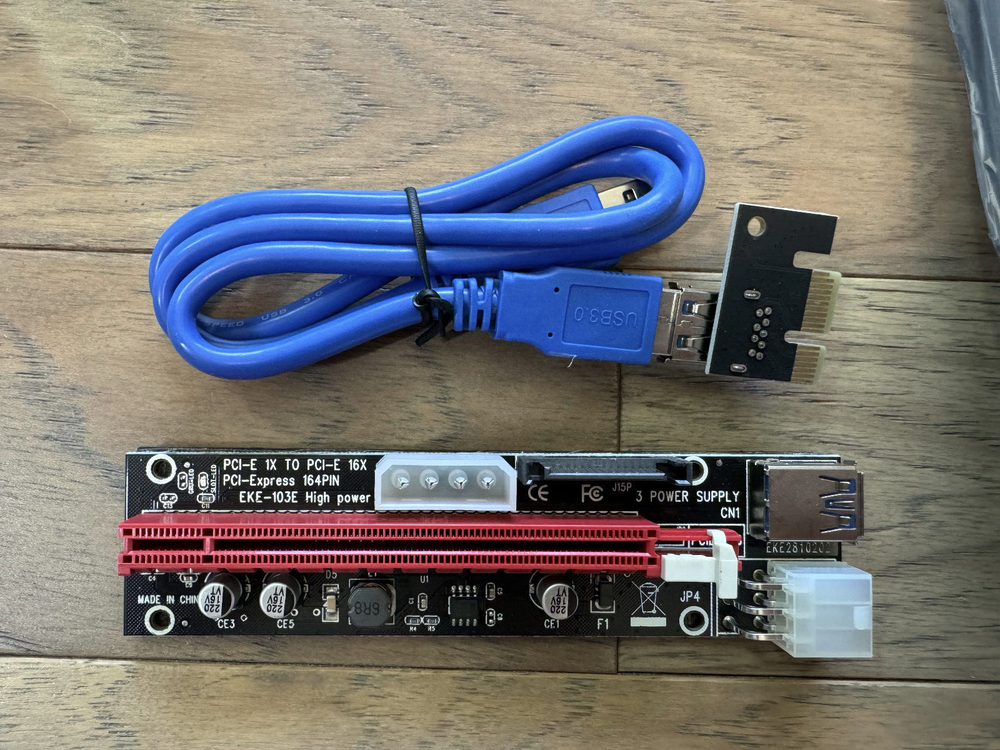 Ubit PCIe Riser for Crypto Mining Rigs GPU Risers PCIe 16x to PCIe 1x (6-Pack)