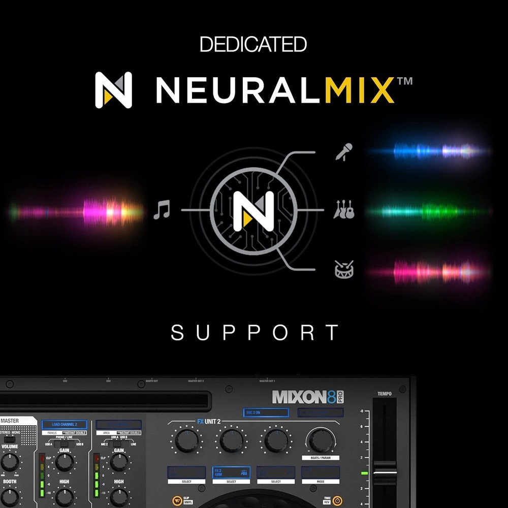 Pro 4-Channel DJ Controller with Enhanced Jog Wheels & Multi-Mode Performance
