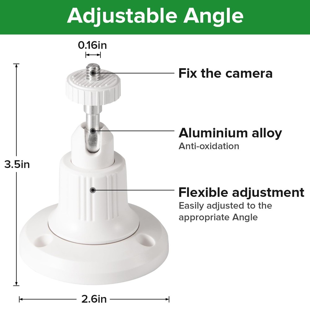 wochel 2Pack Security Camera Mount Compatible with eufy Solocam White