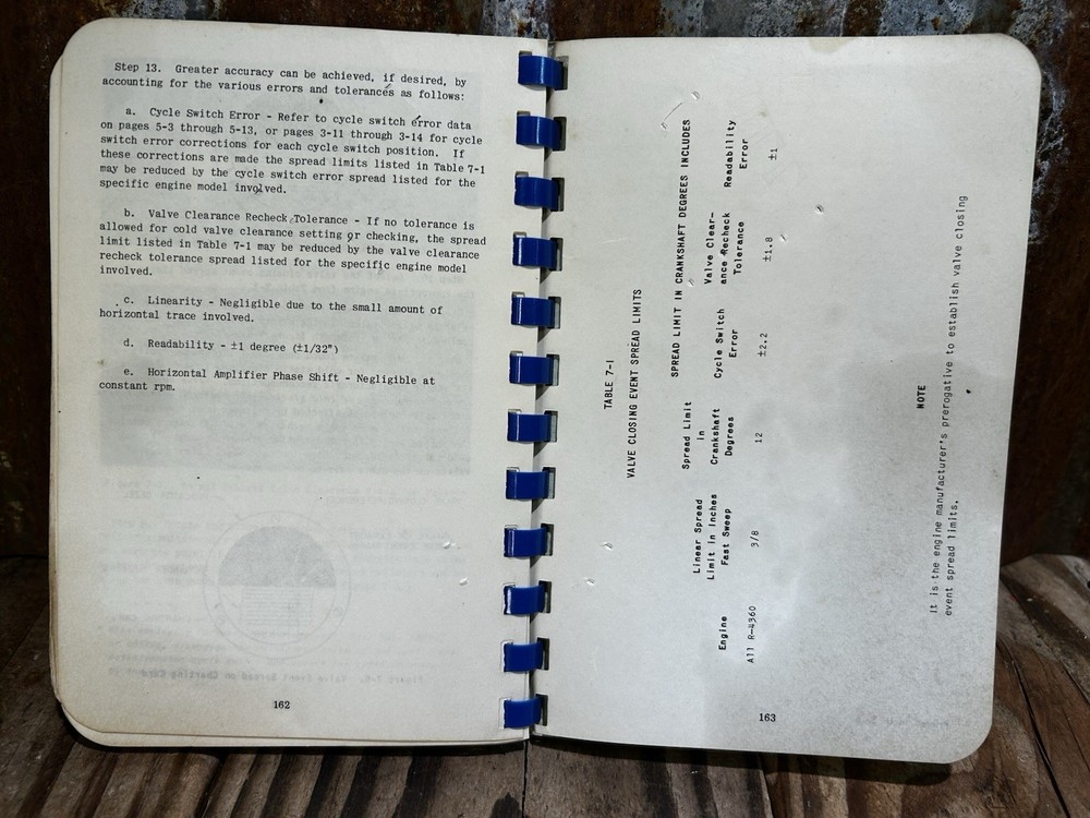 1955 Sperry Engine Analyzer Operator's Handbook Airplane Piston Engine