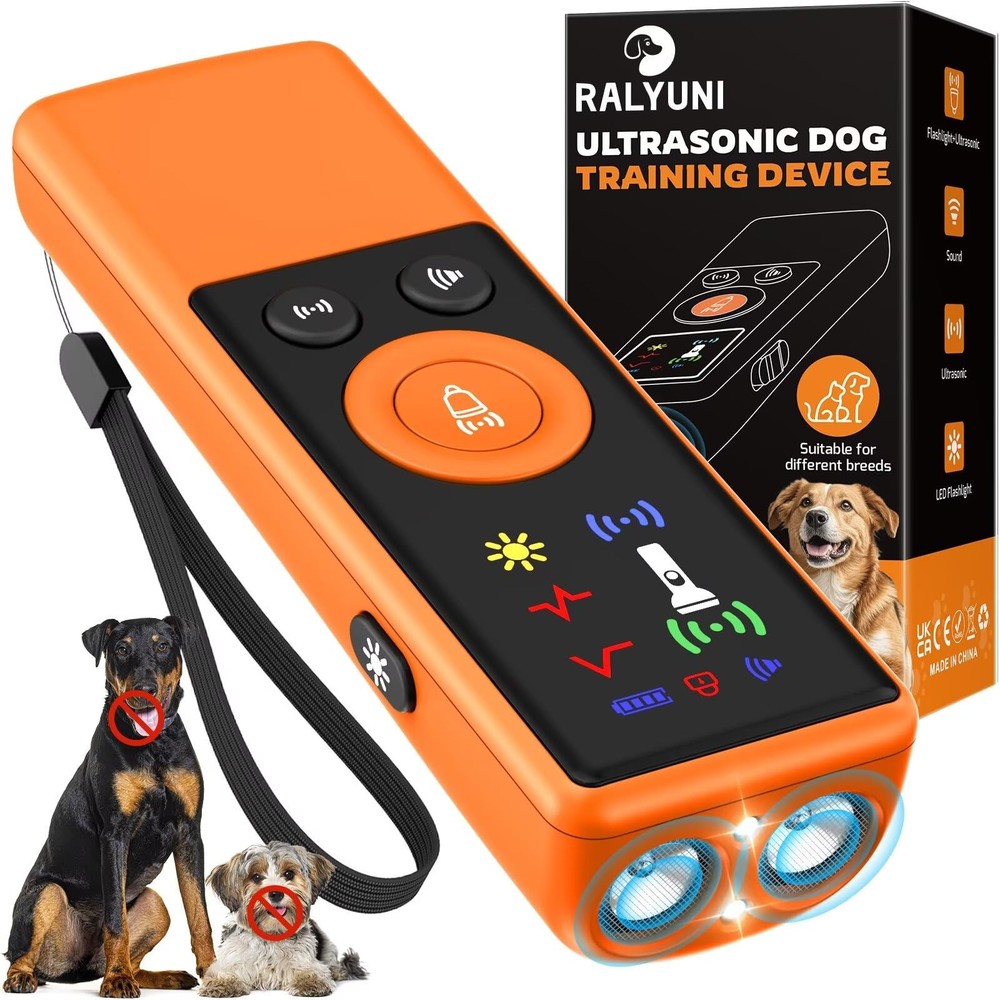 Ultrasonic Dog Bark Control Device with LED Screen, 3 Modes, 35ft Range