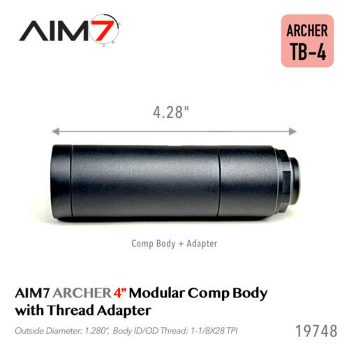 AIM7 Precision ARCHER TB Modular Linear Compensator Body w/ End Cap & Adapter