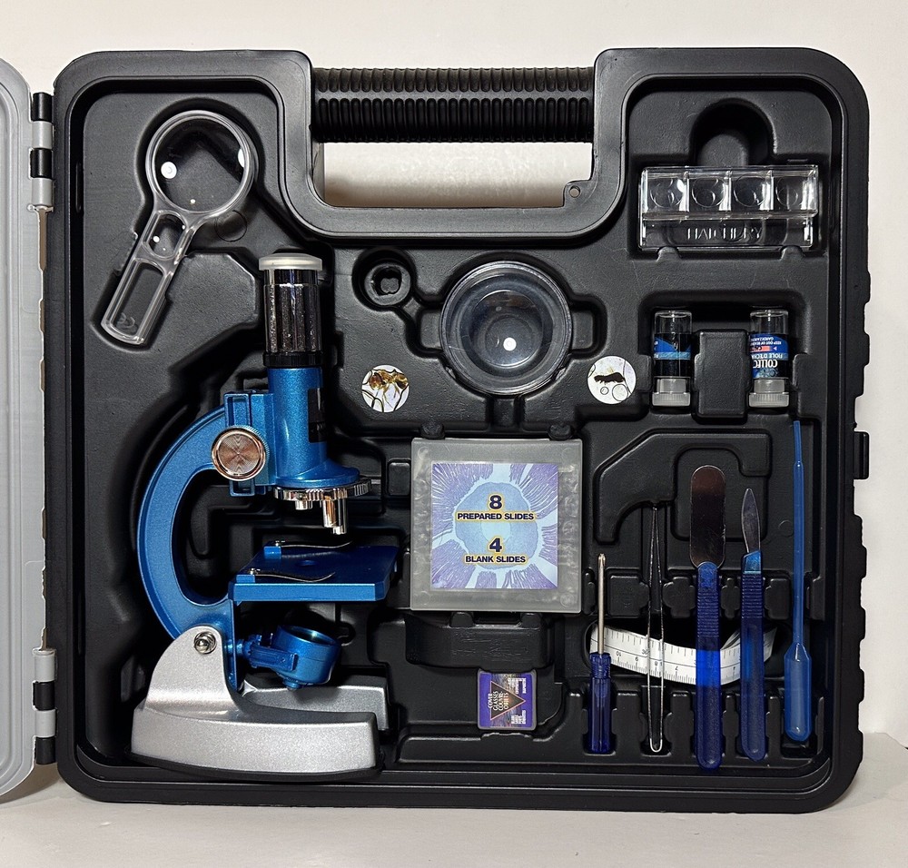 Deluxe Die Cast Microscope Set 50pcs Advanced Edition Educational Science