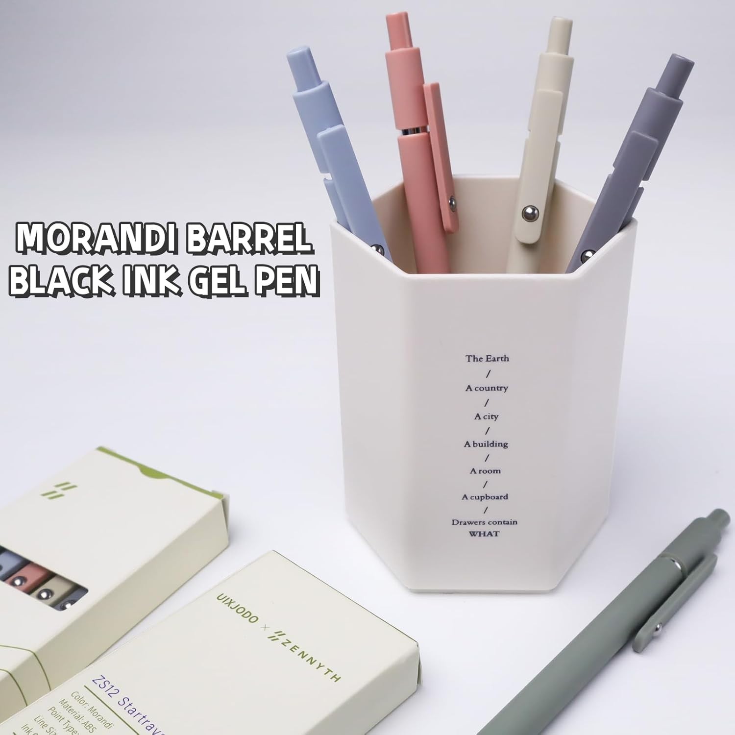 5pcs Gel Pens 0.5mm Black Ink Fine Point Smooth Writing Office School Pens