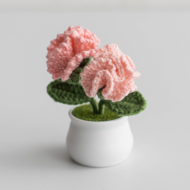 handmade crochet flowers--carnation
