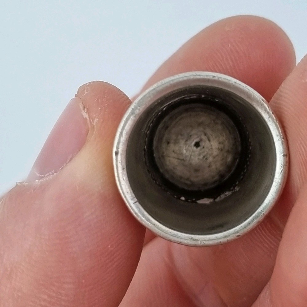 Antique Solid Silver Thimble Chester 1902