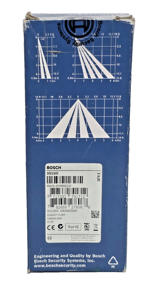 Bosch DS150I Infrared Access Control Request-to-Exit Motion Sensor - NEW In Box