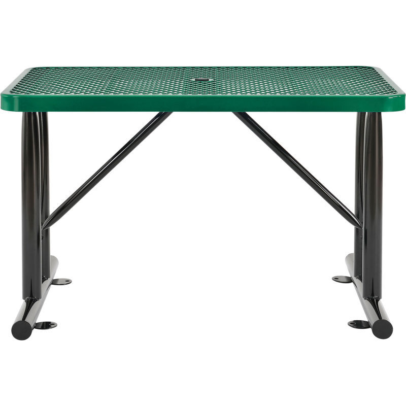 4' Rectangular Expanded Metal Outdoor Table Green