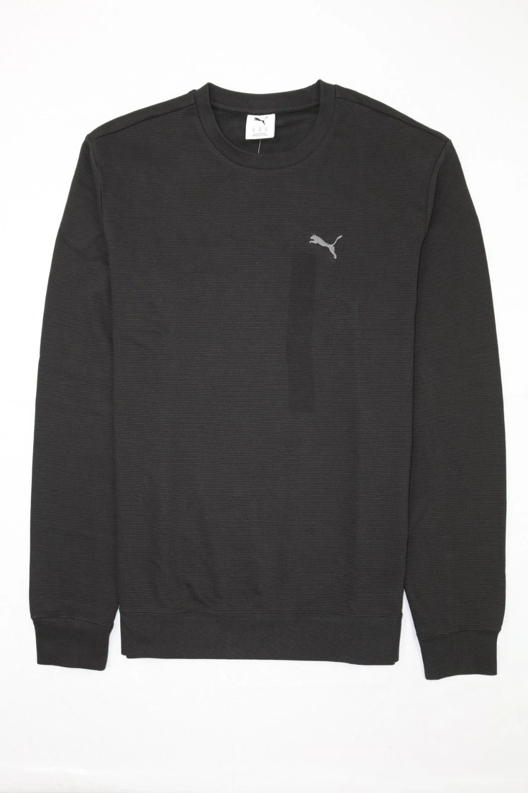 Puma Men's Textured Crew Neck Sweatshirt, Black/M,L,XL New with Tags