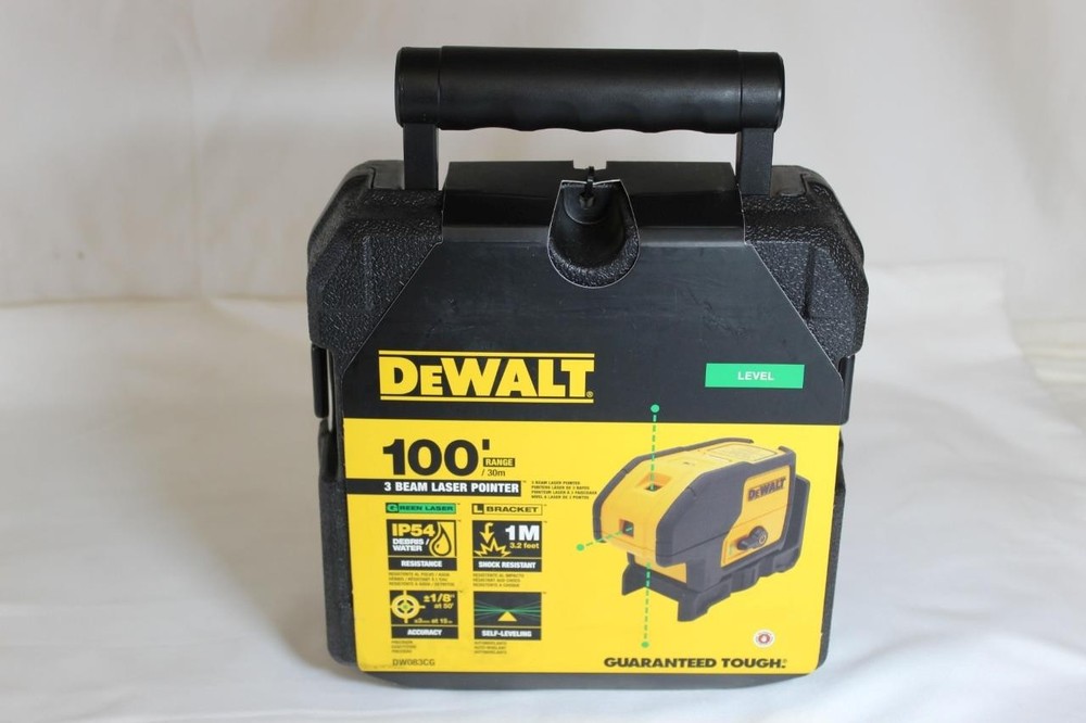 DeWalt DW083CG 100' Range 3 Beam Laser Pointer Level