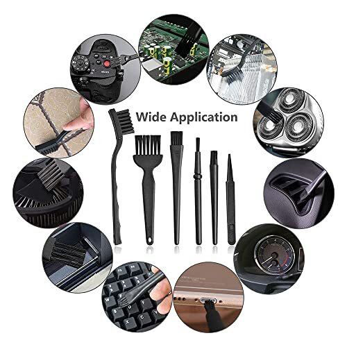 Keyboard Brush,6 in 1 Multi-Purpose Portable Plastic Handle Nylon Anti Static