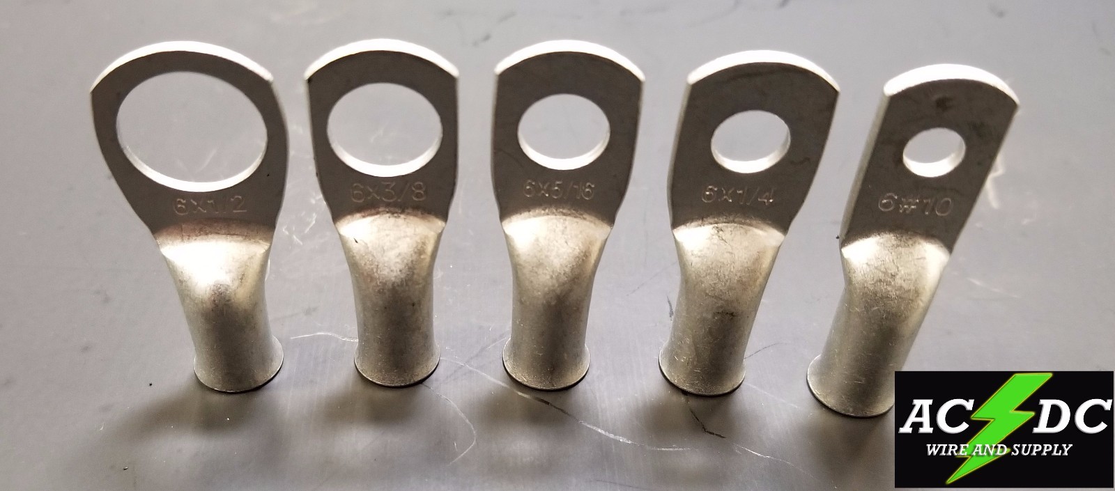 AC/DC WIRE TINNED Copper Lug Ring Terminals Battery Wire Welding Cable AWG