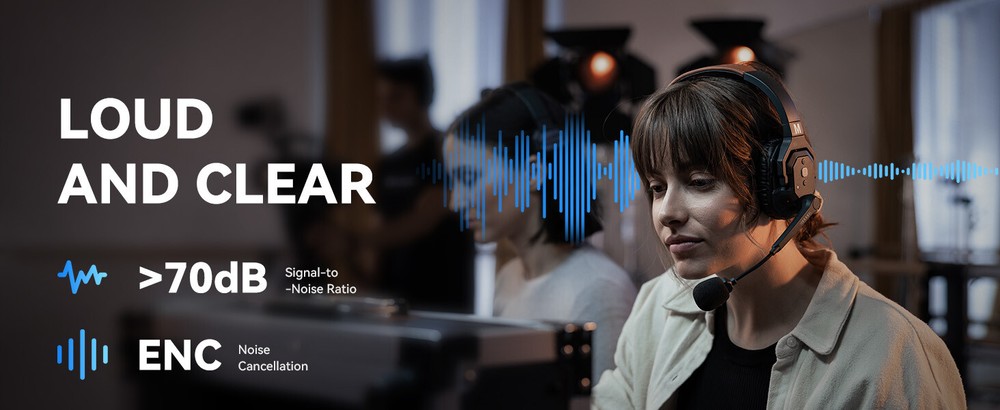 Hollyland Solidcom SE-4S 1100ft Full-Duplex Wireless Intercom Headset System