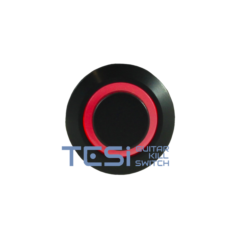 Tesi FILO 16MM LED Momentary Push Button Guitar Kill Switch Black/Red