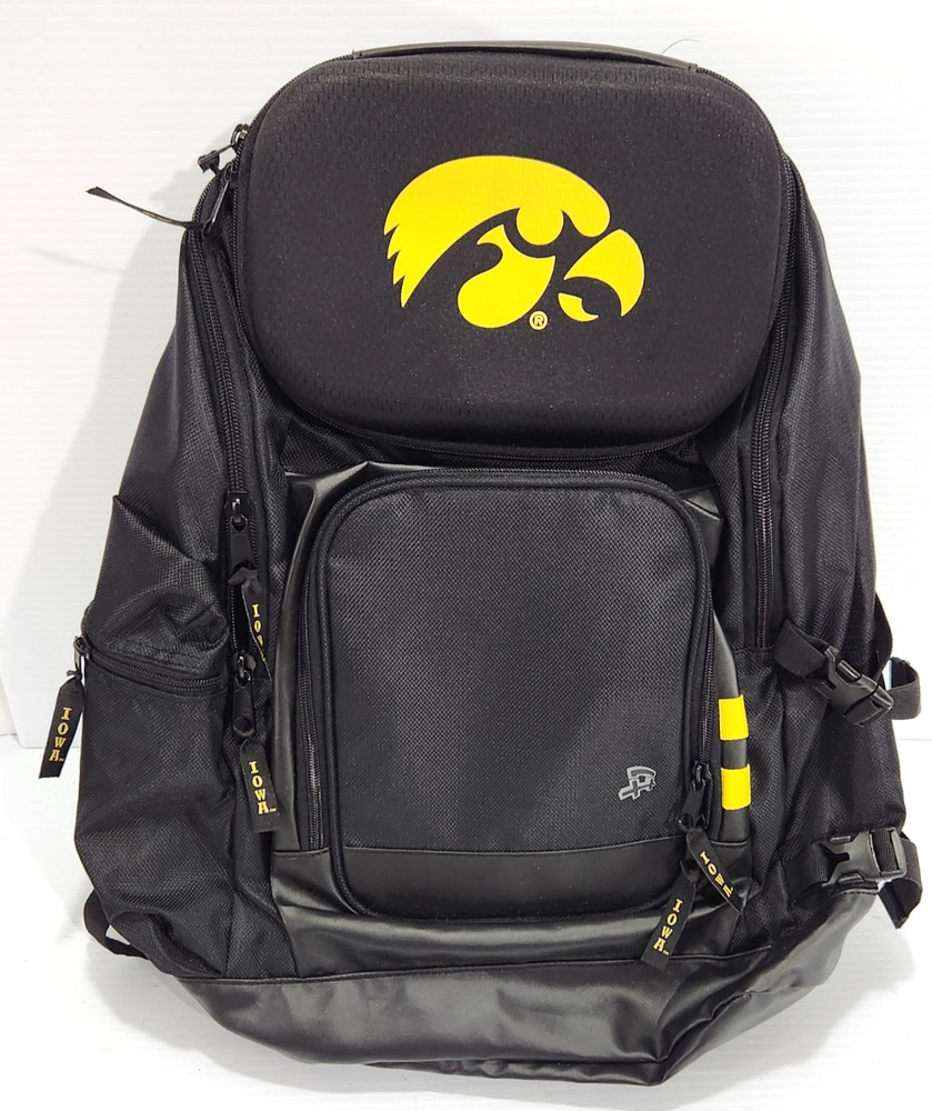 Authentic Iowa Hawkeyes Backpack Storage Padded Back Straps 6 Pockets