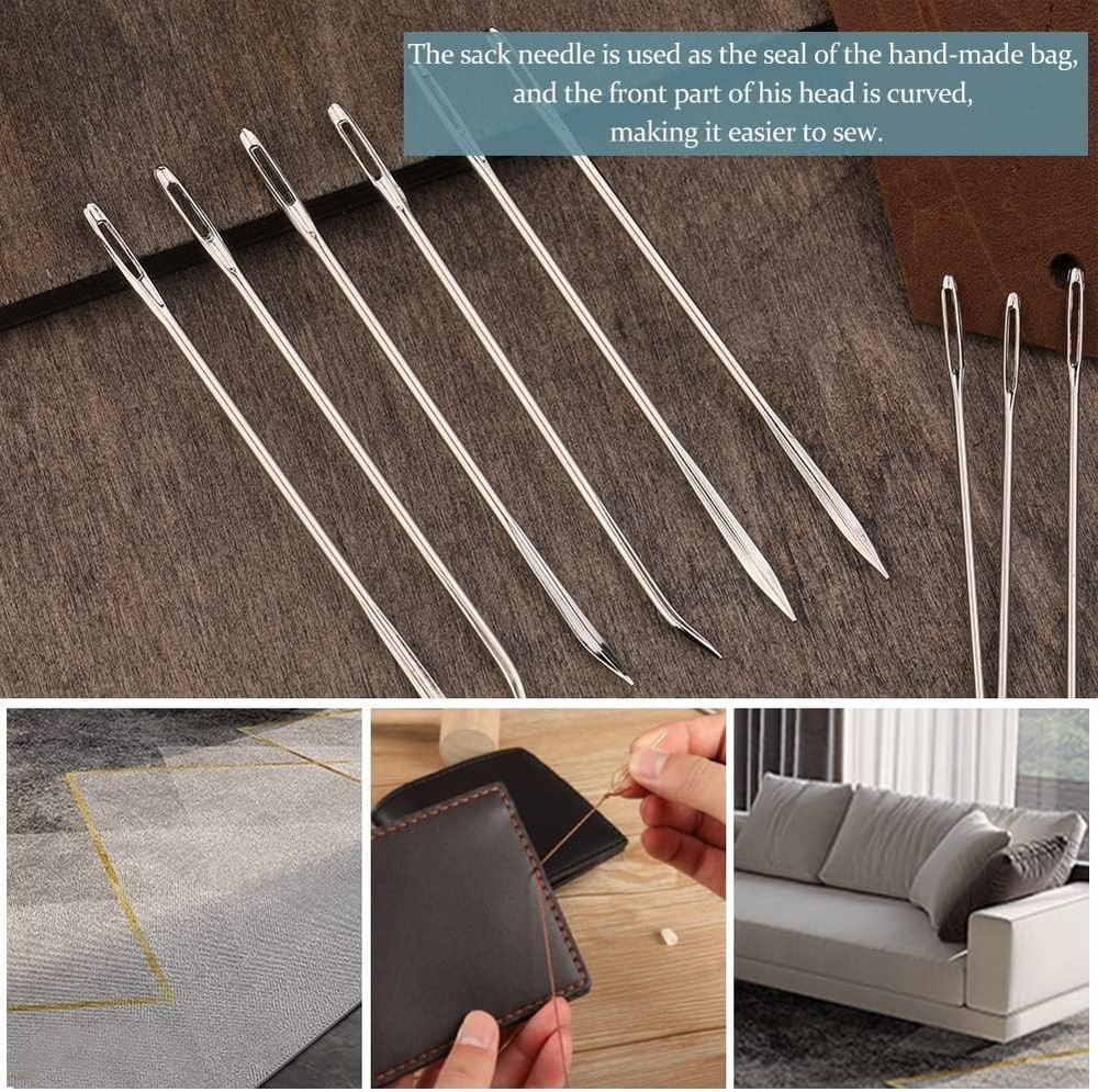 Versatile 20-Pcs Needle Collection: Curved, Sack, & Hand for All Sewing Needs