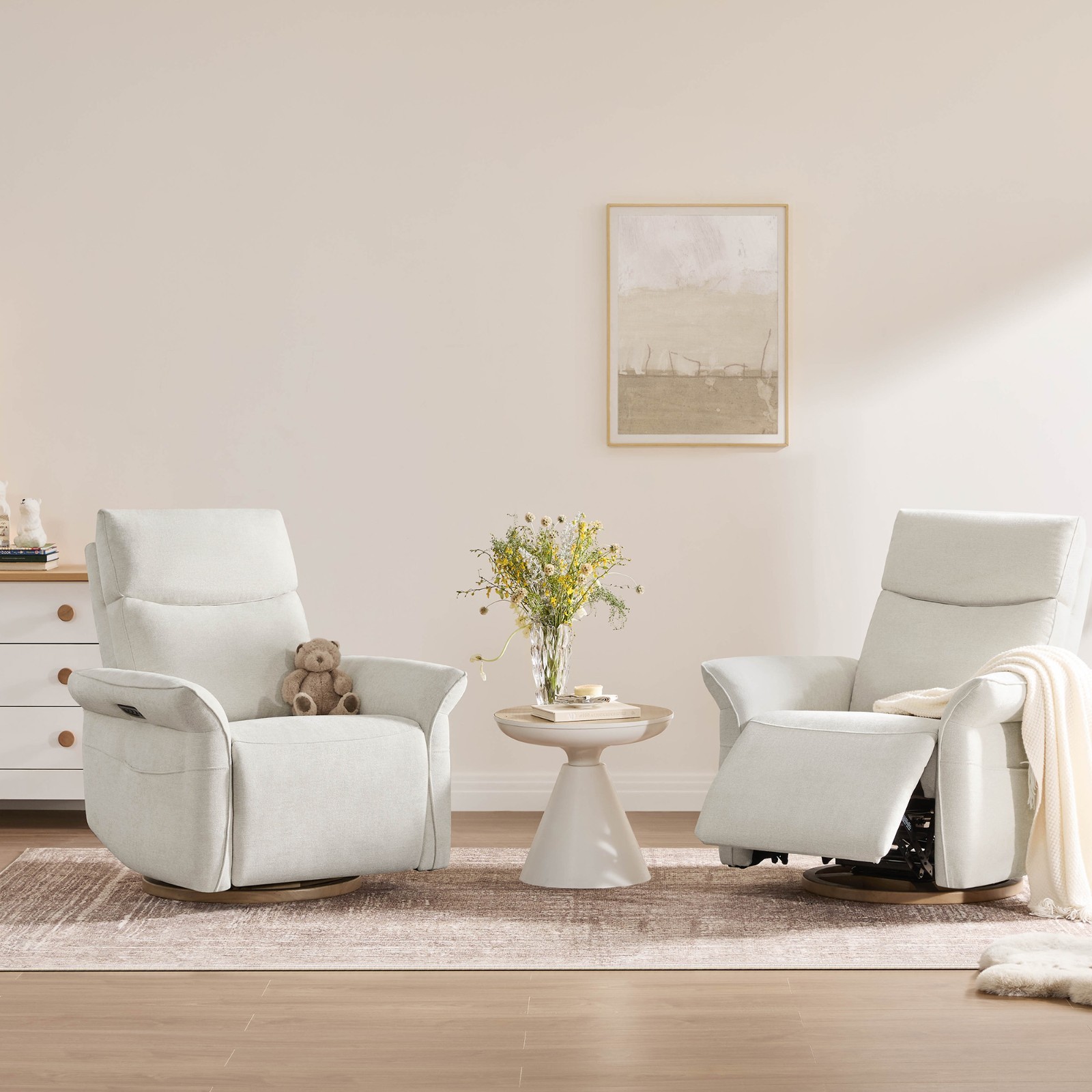 CHITA Power Recliner Chair, Triple-Motor Swivel Glider,GREENGARD Gold Certified