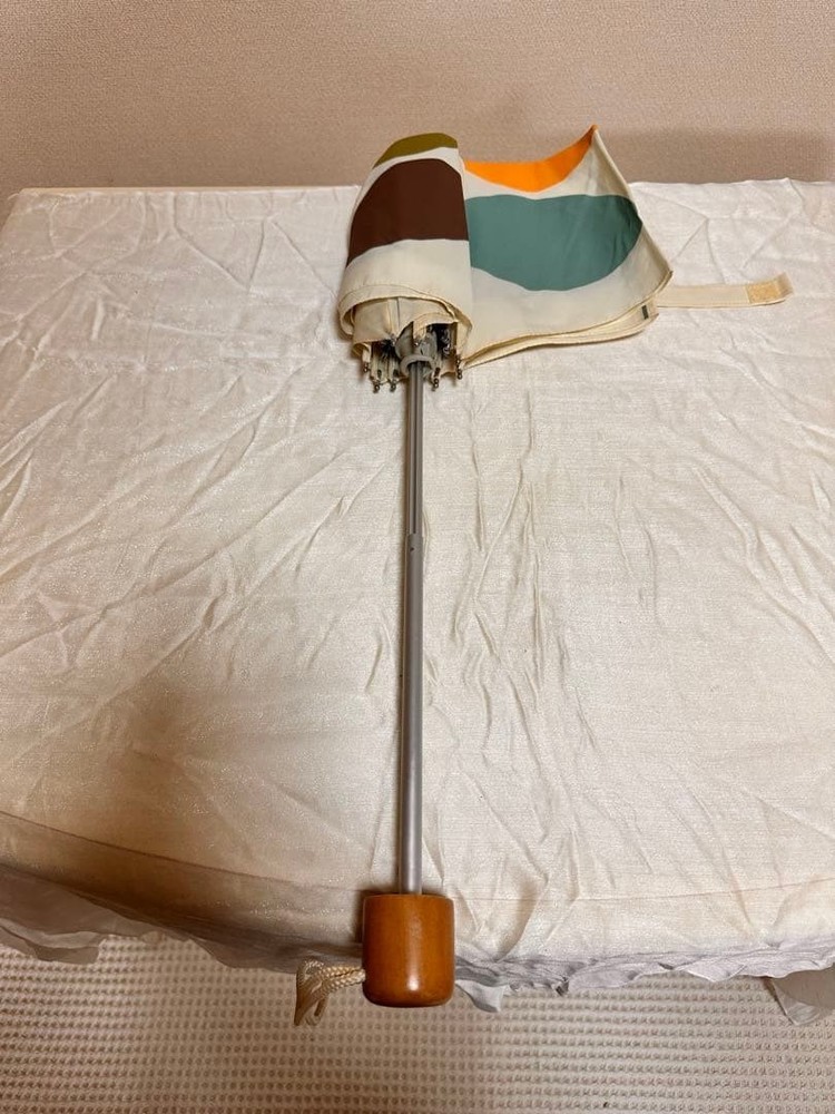 Orla Kiely Folding Umbrella Stem Leaf Pattern Leaves All-Over Pattern Authentic