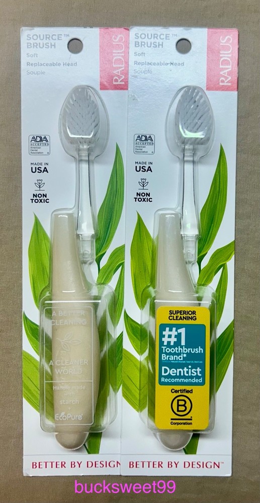 RADIUS Source Brush with Replaceable Head - SOFT - 2 BRUSHES