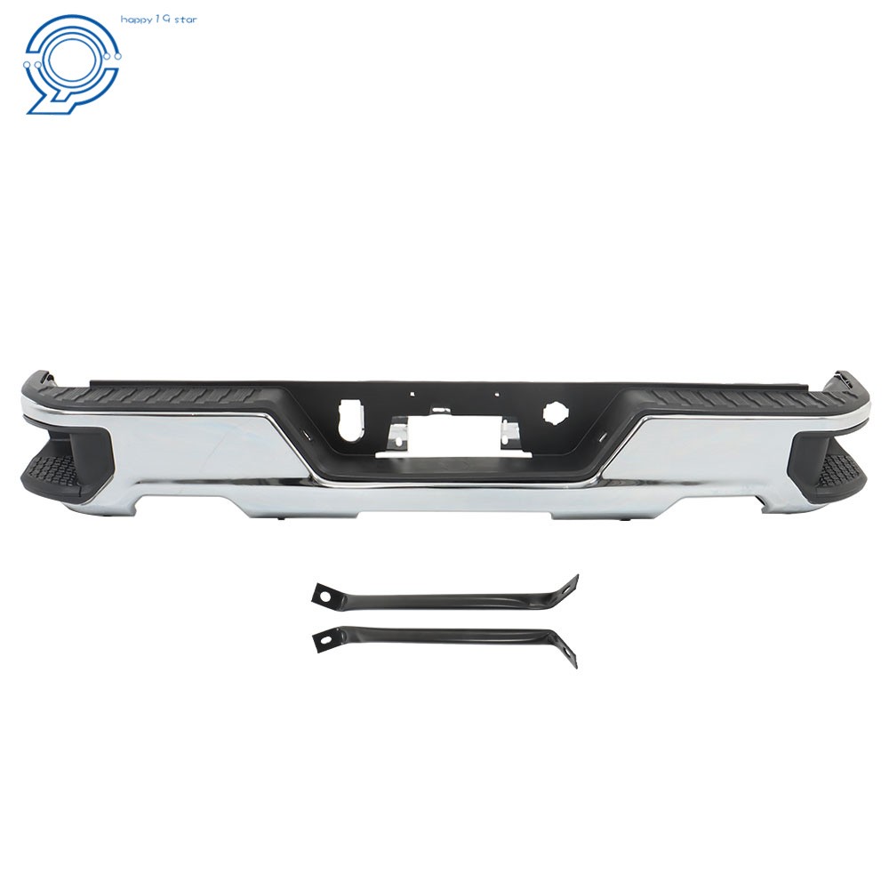 For Chevy Silverado GMC Sierra 1500 2019-2023 Step Rear Bumper Assembly Chrome