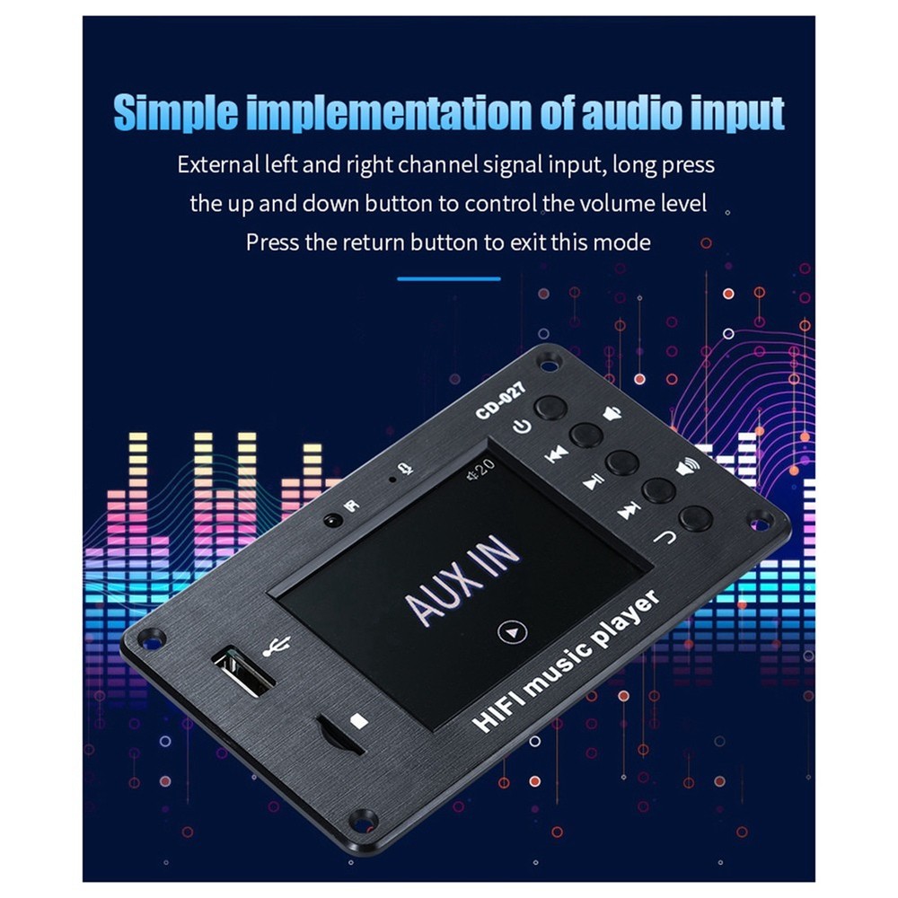 2.8-Inch Color Screen Bluetooth 5.1 Car Synchronization Lossless Decoding7333