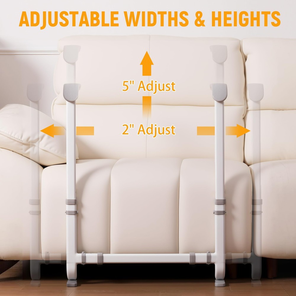 Couch Stand Assist with Handrails Width and Height Adjustable Aid for Elderly