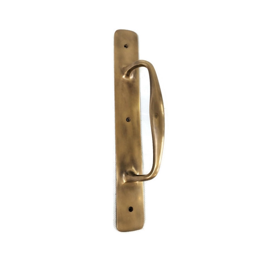 NARROW 12"x 1.1/2" inch barn door grab Solid Brass Handle 30cm PUB Pull heavy