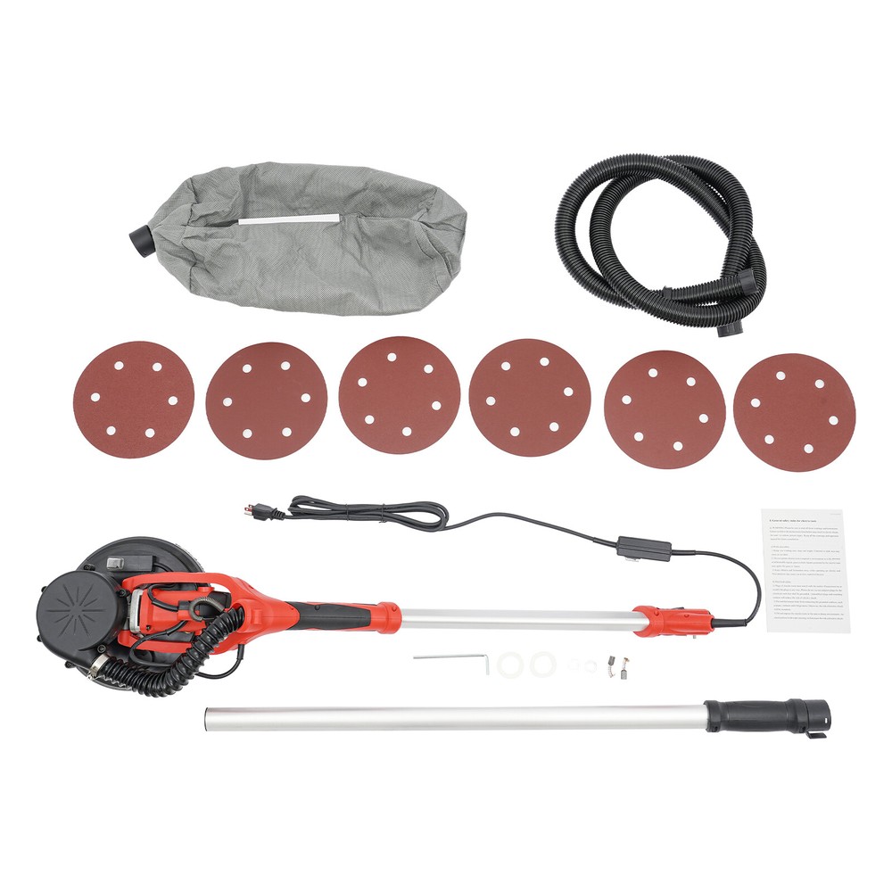 Drywall Sander 750W 6 Variable Speed Sander Electric Ceiling Wall Sander Red