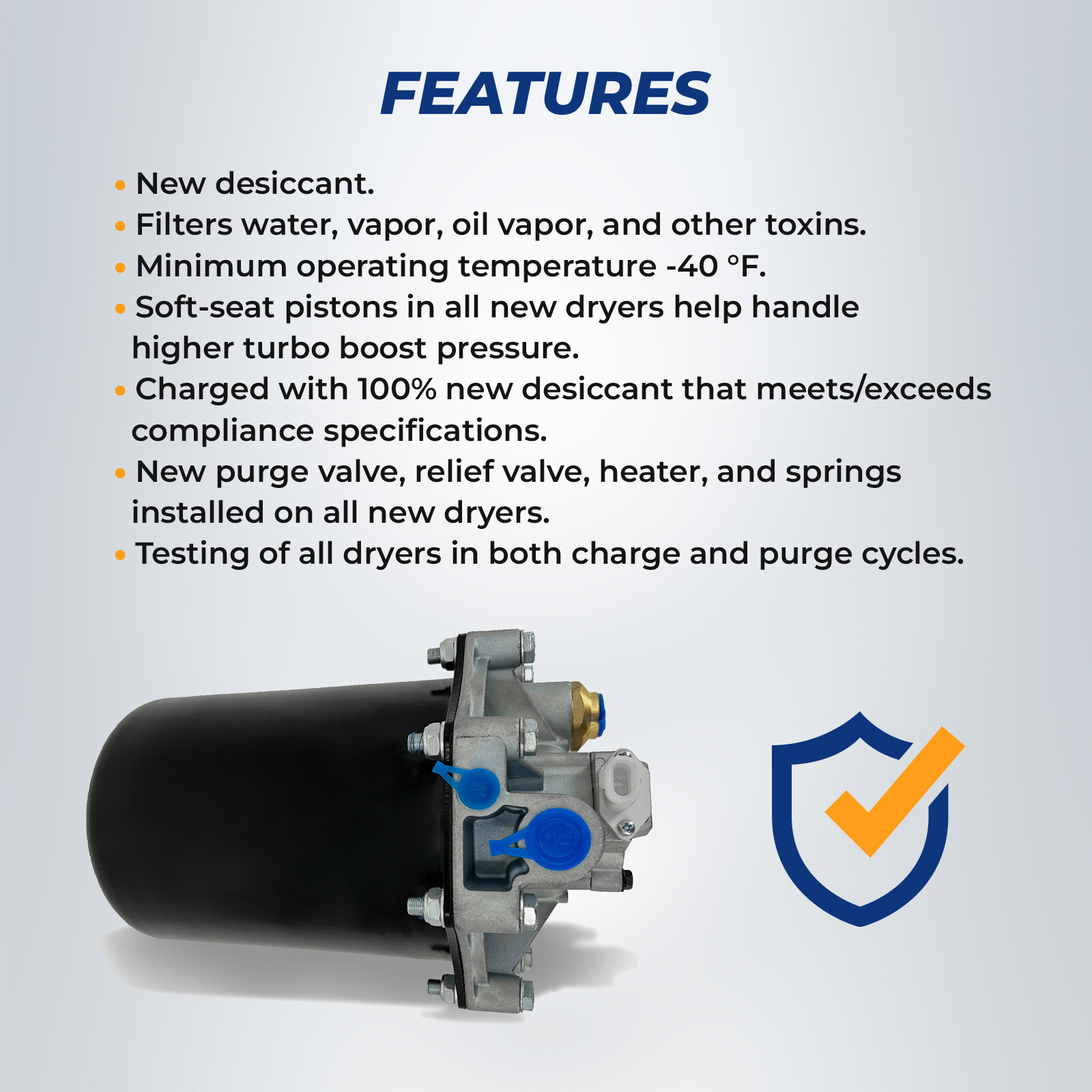 AD-9 Air Dryer 12V Replaces Bendix 065225 109685 Volvo 1091606 20991976 12 VOLT