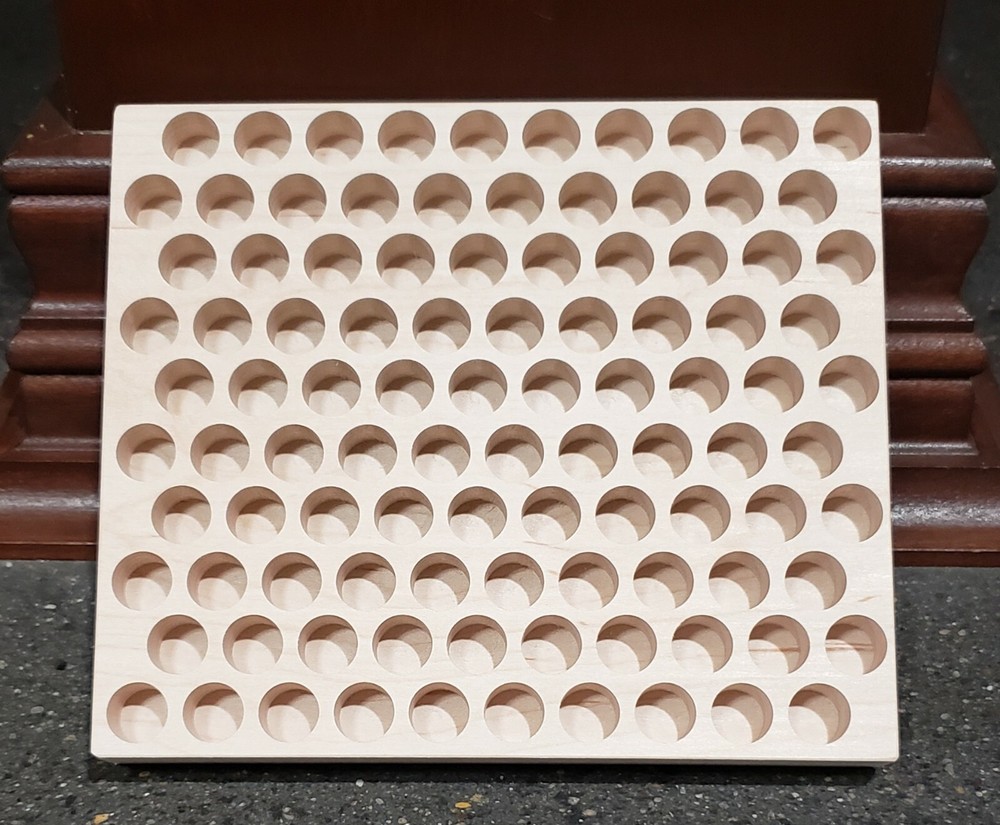 .308 WIN RELOADING TRAY-CNC CUT HARDWOOD HICKORY