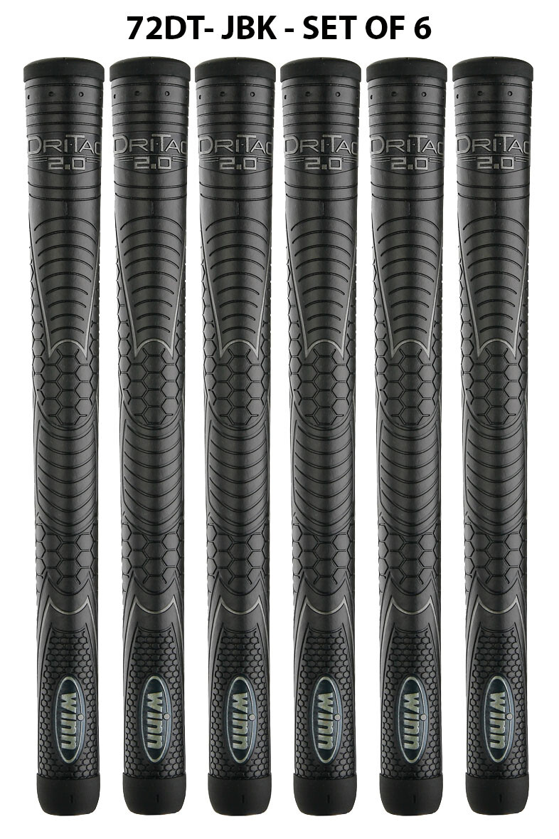 Winn DRI-TAC 2.0 OVERSIZED Jet Black Golf Grip - 72DT-JBK - free shipping